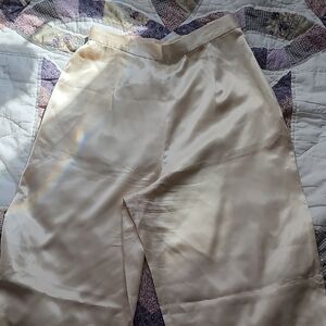 Women's Silk Cream Dress Pants